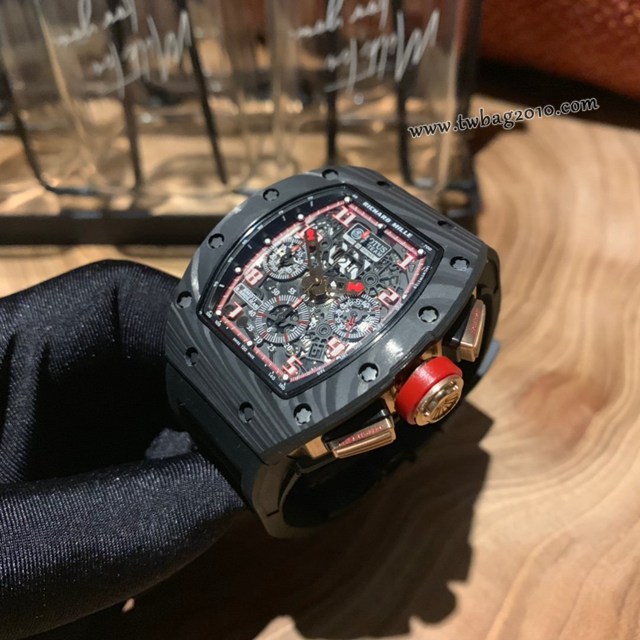 理查德米勒RICHARD MILLE RM011-FM頂級碳纖維殼套男士腕表  gjs2154